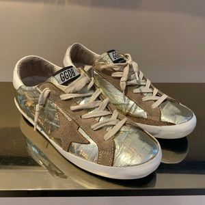 Golden Goose metallic low top sneakers
